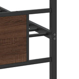 Bed Frame without Mattress Brown Oak 80x200 cm Engineered Wood 4106850
