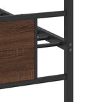 Bed Frame without Mattress Brown Oak 90x200 cm Engineered Wood 4106852