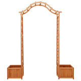 ZNTS Garden Pergola with Planter Solid Firwood 316388