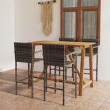 5 Piece Garden Bar Set Grey 3067970