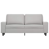 2-Seater Sofa Light Grey 140 cm Microfibre Fabric 348982