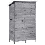 Garden Shed with Roof Grey 106 x 56 x 176.5 cm Solid Fir Wood 42033466