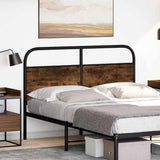 Replace Headboard Smoked Oak 135 cm Steel and Engineered Wood 4100241