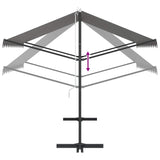 Free Standing Awning Grey 3 x 3 m Polyester 42033631