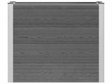 Garden Raised Bed Grey 75 x 30 x 22 cm WPC and Aluminium 42039086