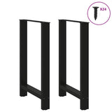 Bar Table Legs Black 2 pcs 60x cm Steel 4013332