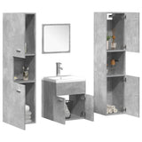 5 Piece Bathroom Furniture Set Concrete Grey Engineered Wood 3324885
