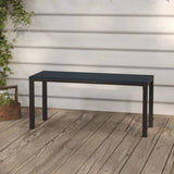 Garden Bench Black Steel Garden Bench Rectangular Vintage 317141
