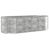 Garden Raised Bed Galvanised Steel 249x100x68 cm Silver 319067