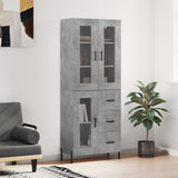 Highboard Concrete Grey 69.5x34x180 cm Engineered Wood 3198605