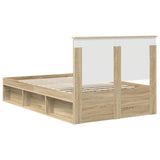 Bed Frame with Headboard Sonoma 120 x 200 cm Solid Pine Wood 3411030