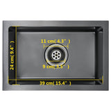 Handmade Kitchen Sink Black Stainless Steel 145082
