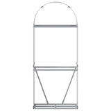 Log Holder Light Grey 80x45x190 cm Galvanised Steel 364550