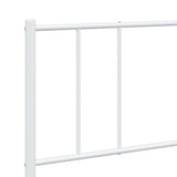 Metal Bed Frame without Mattress with Headboard White 200x200cm 352536