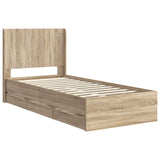 Bed Frame with Storage and Headboard Sonoma Oak 100 x 200 cm 3413973