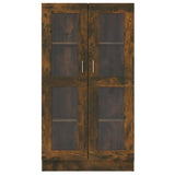 Vitrine Cabinet Smoked Oak 82.5x30.5x150 cm Engineered Wood 815117