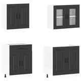 4 Piece Kitchen Cabinet Set Kalmar Black Engineered Wood 3314852