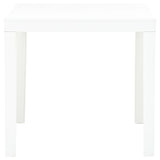 Garden Table White 78x78x72 cm Plastic 48783