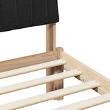 Bed frame Brown and black 150 x 200 cm Solid pine wood 878671