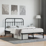 Bed Frame Black Powder-Coated Steel 120x200 cm Bed Frame 352576