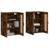 Wall Mounted Cabinets 2 pcs Smoked Oak Engineered Wood 3198022
