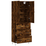 Highboard Smoked Oak 69,5x34x180 cm Engineered Wood 3198086
