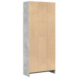 Bookcase Concrete Grey 60x24x143 cm Engineered Wood 857815
