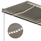 Manual Retractable Awning with LED 350x250 cm Cream 3069722