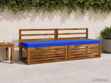 2-Piece Bench Cushions SOEST 2 pcs 100% Polyester Royal Blue 949809