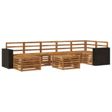 Outdoor Sofa Set 8 pcs Natural Solid Acacia Wood 3384660