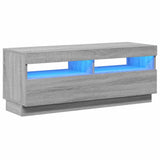 TV Cabinet with LED Lights Grey Sonoma 100x35x40 cm 815721