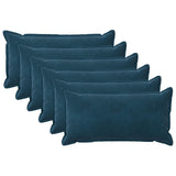 Cushion with Pillow HOUTEN 6 pcs Blue Velvet 933529