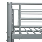 ZNTS Bunk Bed without Mattress Grey Metal 90x200 cm 287911