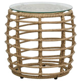 3 Piece Bistro Set Poly Rattan Oak 48583
