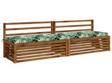 2-Piece Bench Cushions SOEST 2 pcs 100% Polyester Leaf Pattern 950113