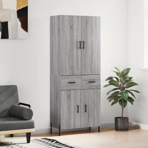 Highboard Grey Sonoma 69.5x34x180 cm Engineered Wood 3198159