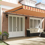 Retractable Awning Manual Yellow and orange 600 x 350 cm Fabric 3331713