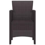 Garden Chair 2 pcs Brown 53 x 49 x 85 cm Polypropylene 847453
