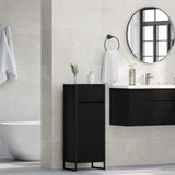 Bathroom Cabinet Black Oak 40 x 30 x 100 cm Engineered Wood 886498