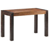 ZNTS Dining Table 120x60x76 cm Solid Rough Mango Wood 289653