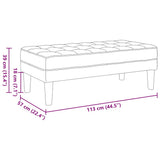 Bench with Cushion Taupe 113 x 57 x 39 cm Fabric 42001940