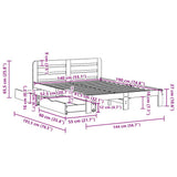 Bed Frame without Mattress 140x190 cm Solid Wood Pine 3309872