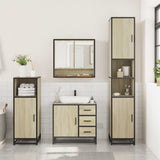 3 Piece Bathroom Furniture Set Sonoma Oak Engineered Wood 3300986