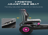 Kids Pedal Go Kart, with Adjustable Seat, Inflatable Tyres - Pink T3398P348332