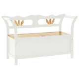 Bench White 107x45x75.5 cm Solid Wood Fir 351774