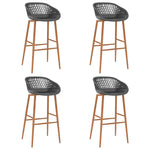 Bar Chairs 4 pcs Grey 248166