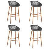 Bar Chairs 4 pcs Grey 248166