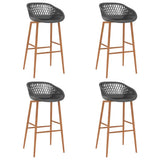 Bar Chairs 4 pcs Grey 248166