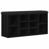 Shoe Bench Black Oak 102 x 32 x 50 cm Engineered wood 862988