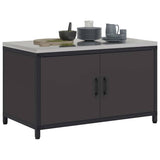Kitchen Storage HATTEM Black 90 x 50 x 53 cm Steel 874996